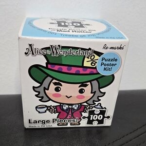 Re-Marks Alice in Wonderland 100 Large Piece Puzzle Poster Kit  Mad Hatter